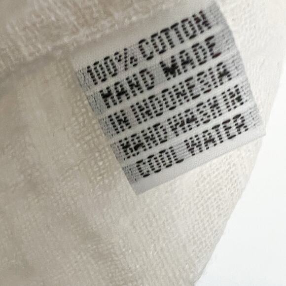 Avy & Co Kimono Cape Womens One Size Ivory White Woven Gauze Cotton Robe - Picture 5 of 8